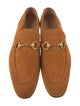 Gucci Horsebit Accent Suede Loafers