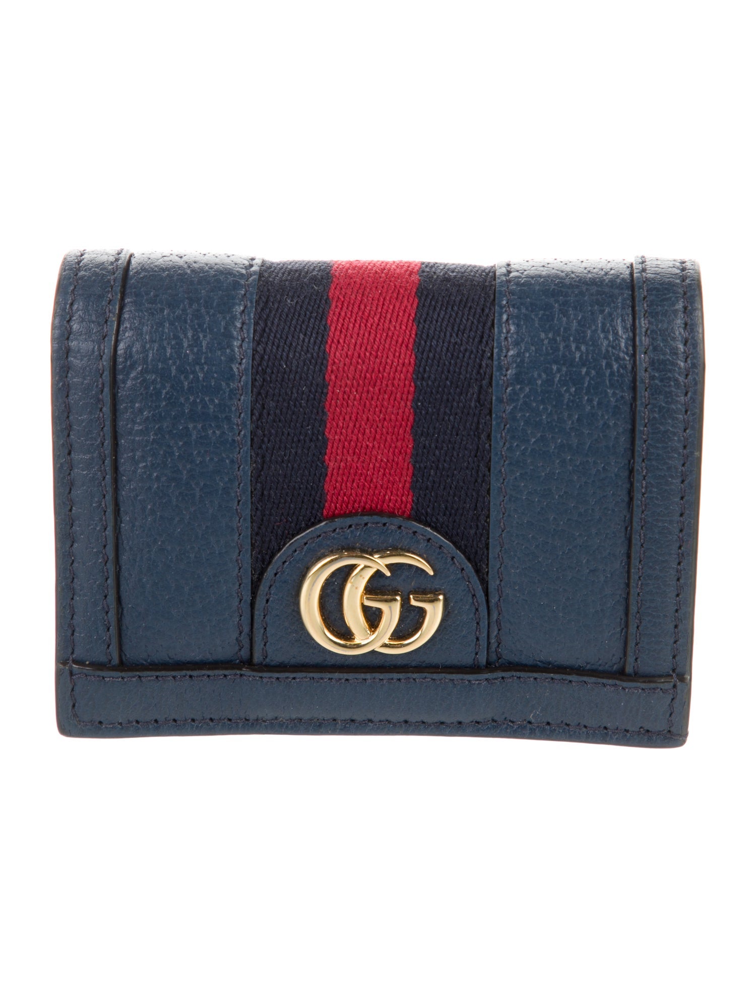 Gucci Web Accent Leather Wallet