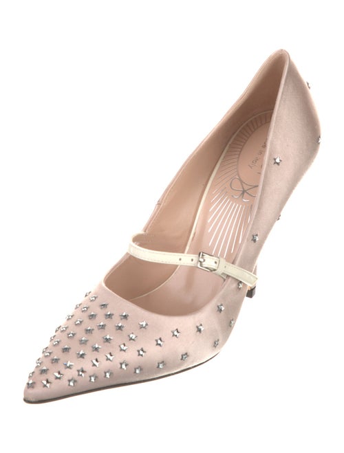 Gucci Double G Logo Satin D'Orsay Pumps