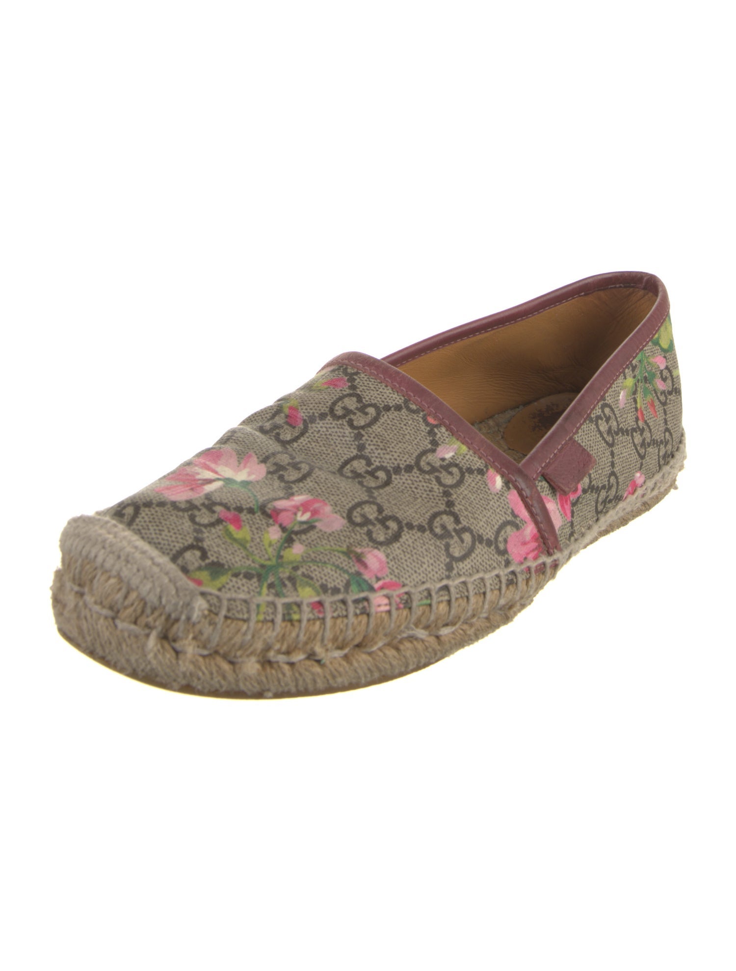 Gucci GG Supreme Whipstitch Trim Espadrilles