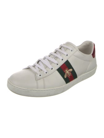 Gucci Web Accent Leather Sneakers