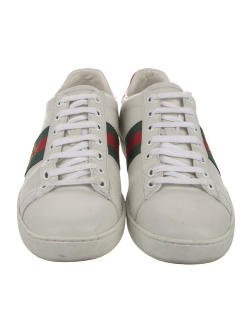 Gucci Web Accent Leather Sneakers
