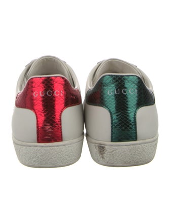 Gucci Web Accent Leather Sneakers