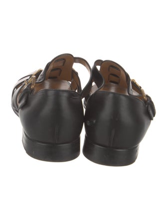 Gucci Horsebit Accent Leather Slides