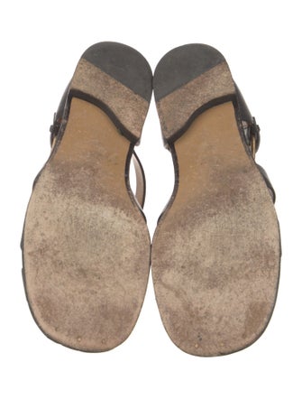 Gucci Horsebit Accent Leather Slides