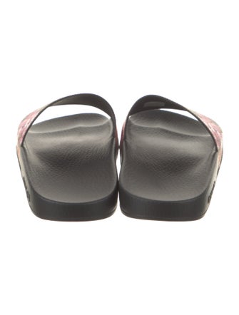Gucci Canvas Printed Slides