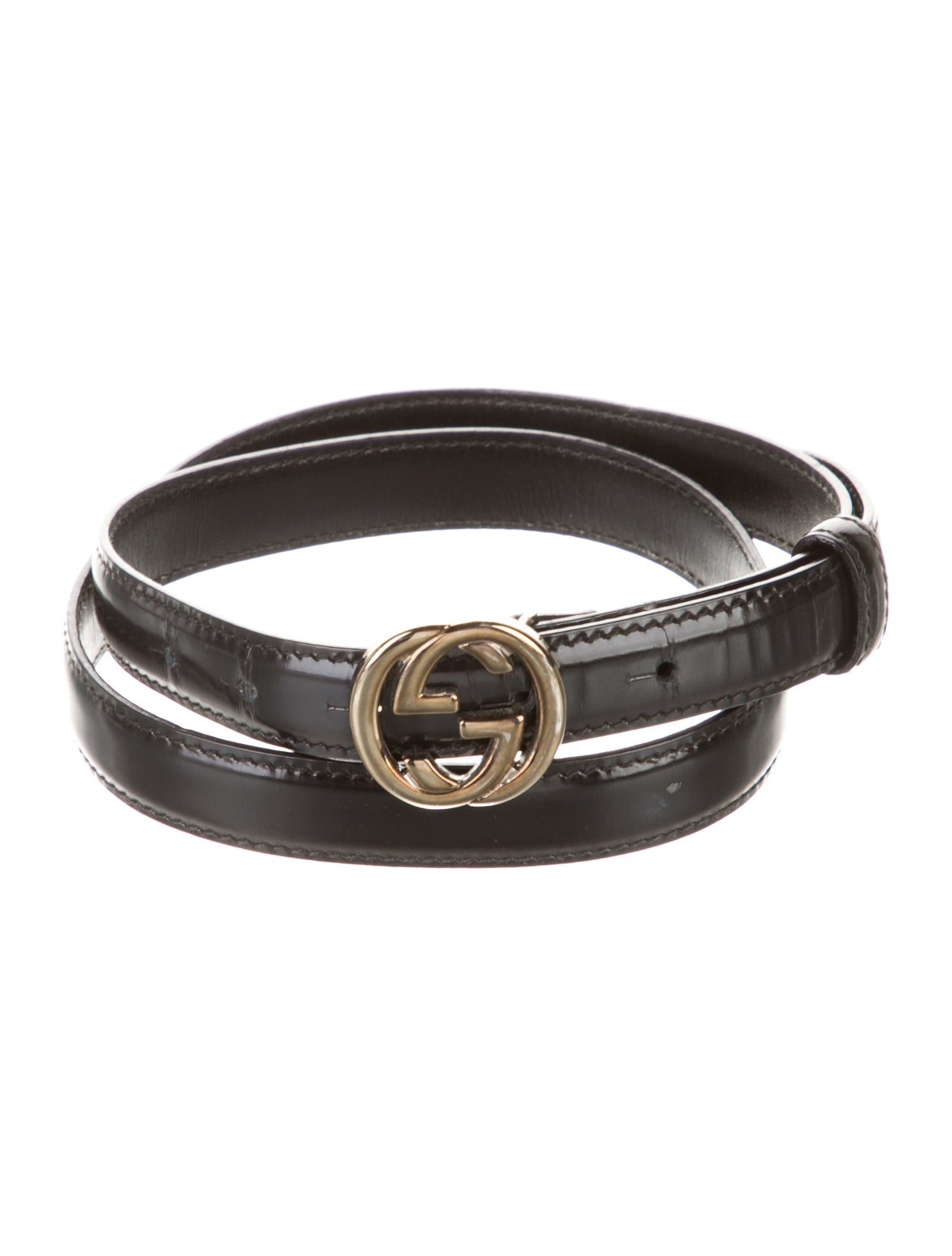 Gucci Interlocking G Logo Leather Belt