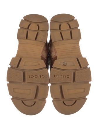 Gucci GG Canvas Suede Combat Boots