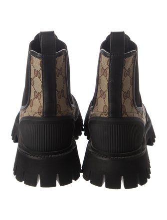 Gucci Novo GG Canvas Chelsea Boots