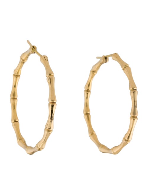 Gucci 18K Bamboo Hoop Earrings
