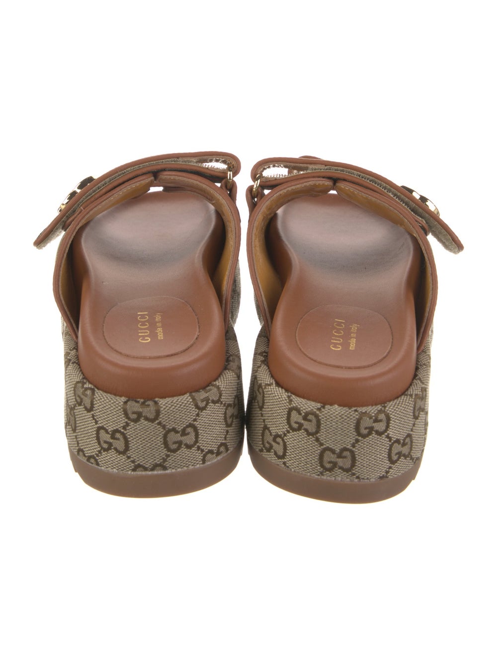 Gucci Platform Slides Neutrals Canvas GG Canvas, … - image 4