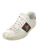 Gucci Web Accent Leather Sneakers