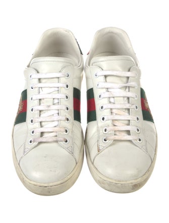 Gucci Web Accent Leather Sneakers