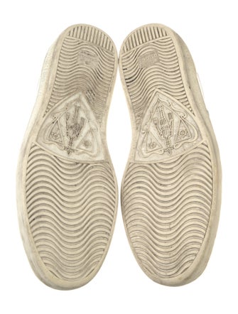 Gucci Web Accent Leather Sneakers
