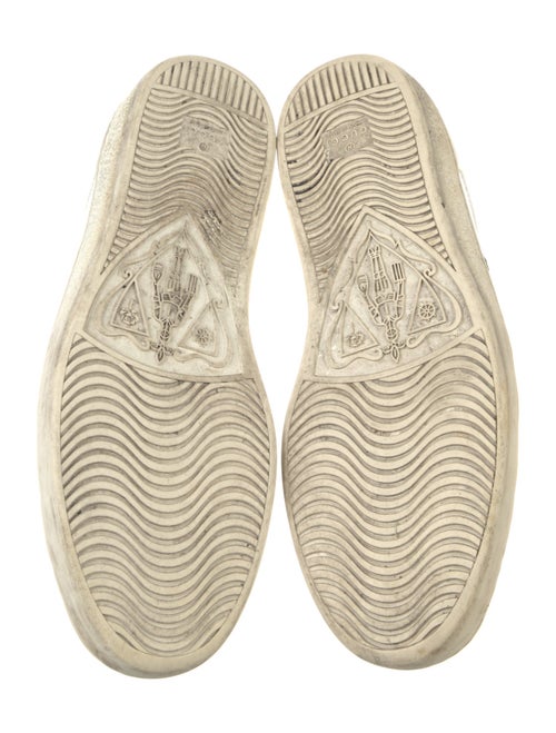 Gucci Web Accent Leather Sneakers