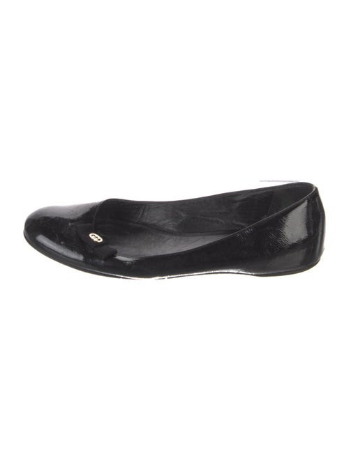 Gucci Interlocking G Logo Patent Leather Flats