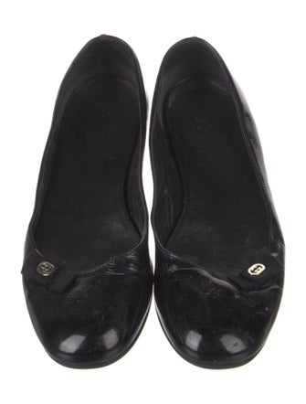 Gucci Interlocking G Logo Patent Leather Flats