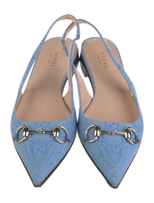 Gucci GG Canvas Canvas Slingback Flats