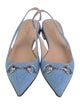 Gucci GG Canvas Canvas Slingback Flats