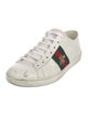 Gucci Web Accent Leather Sneakers