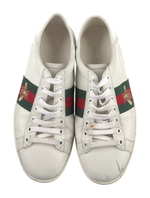 Gucci Web Accent Leather Sneakers