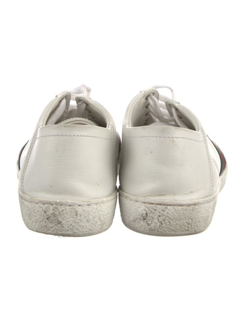 Gucci Web Accent Leather Sneakers