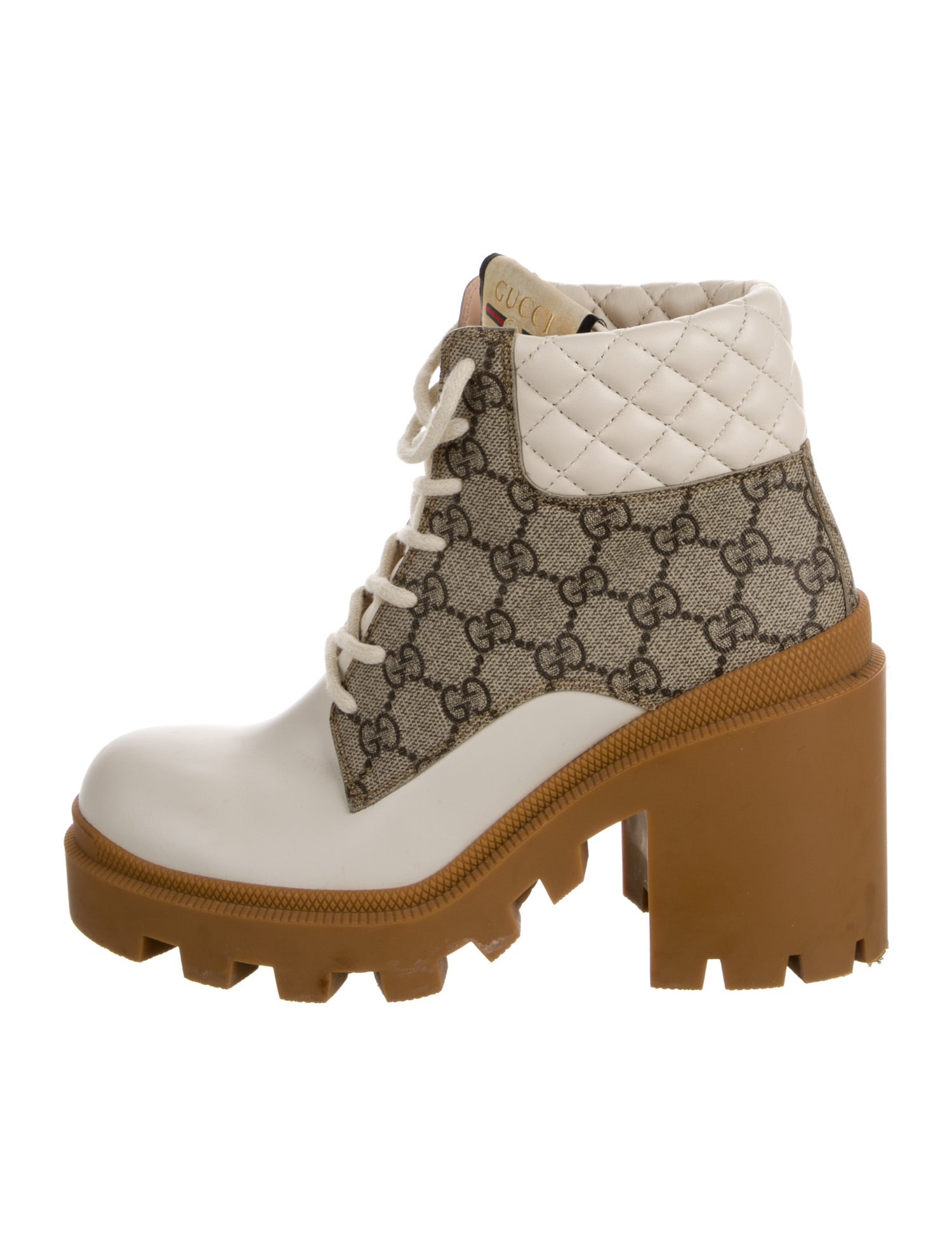 Gucci GG Supreme Combat Boots