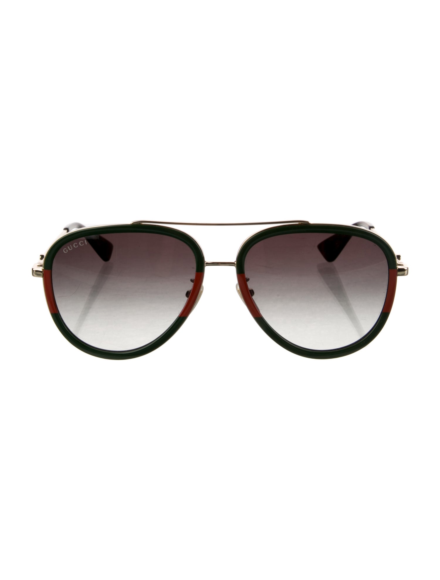 Gucci Web Accent Aviator Sunglasses