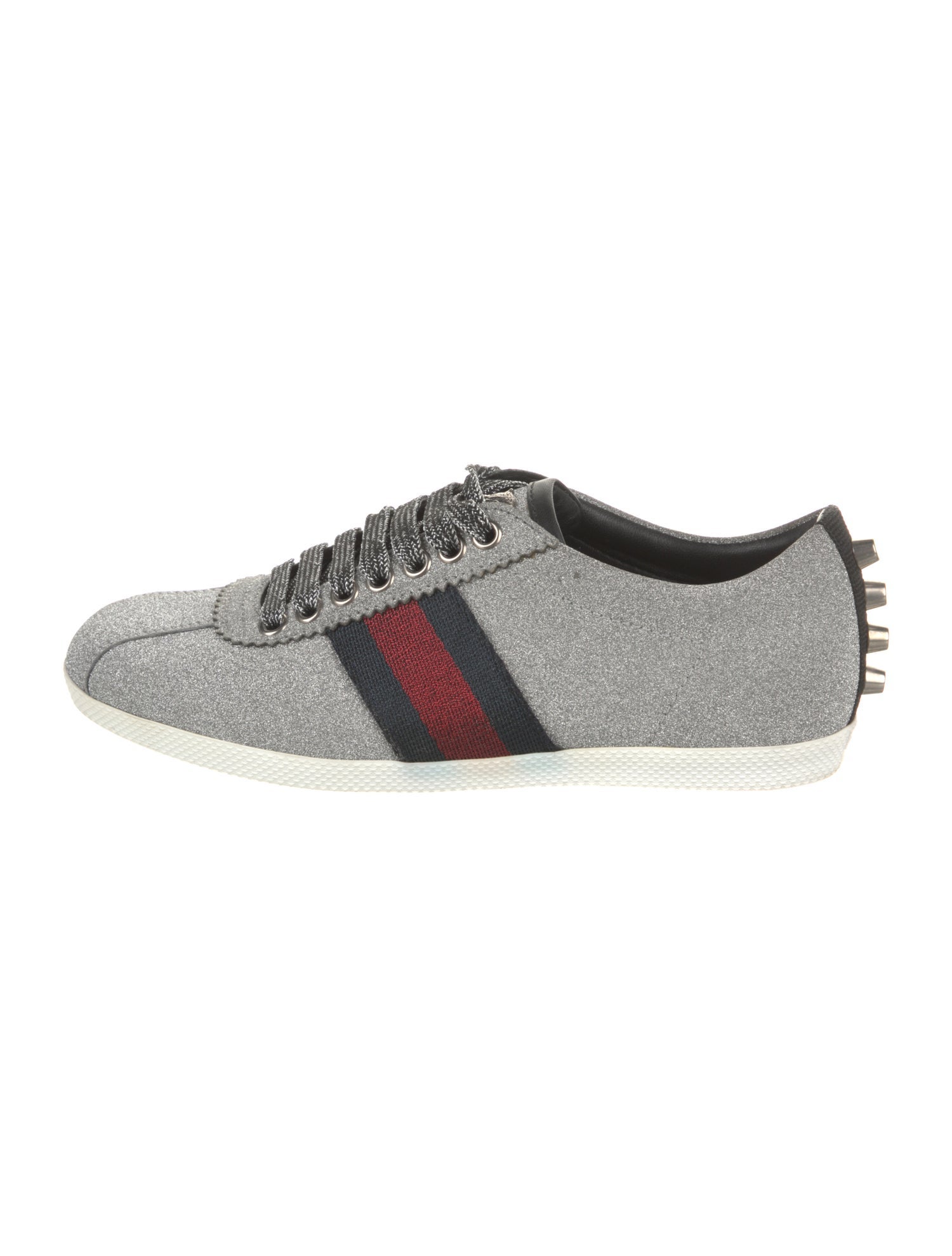 Gucci Sylvie Web Accent Glitter Sneakers
