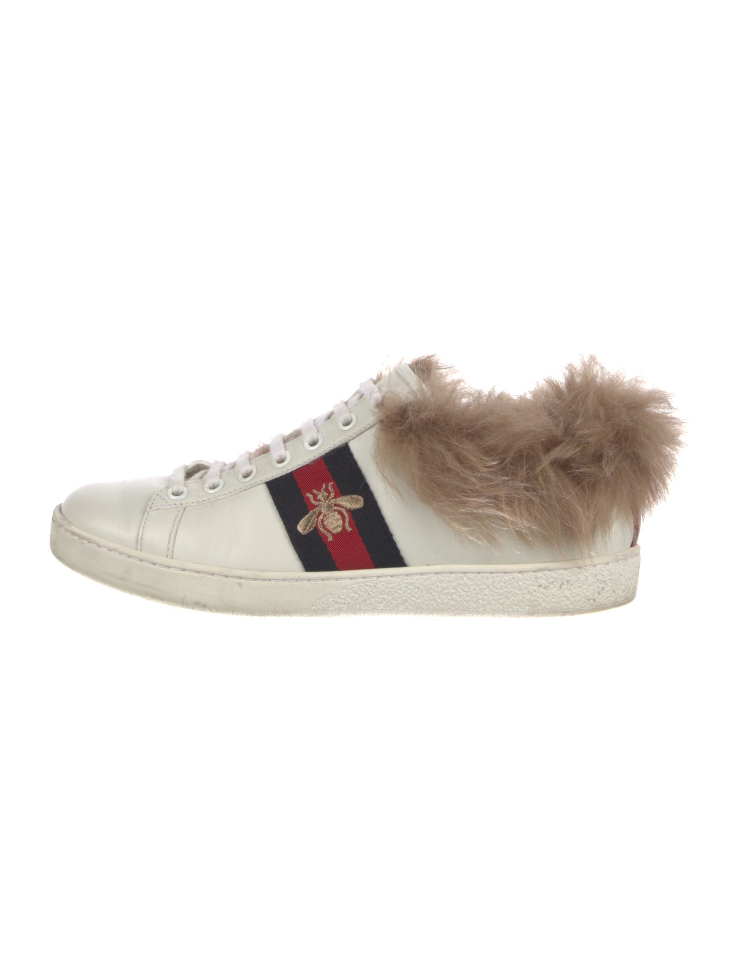 Gucci Sylvie Web Accent Leather Sneakers