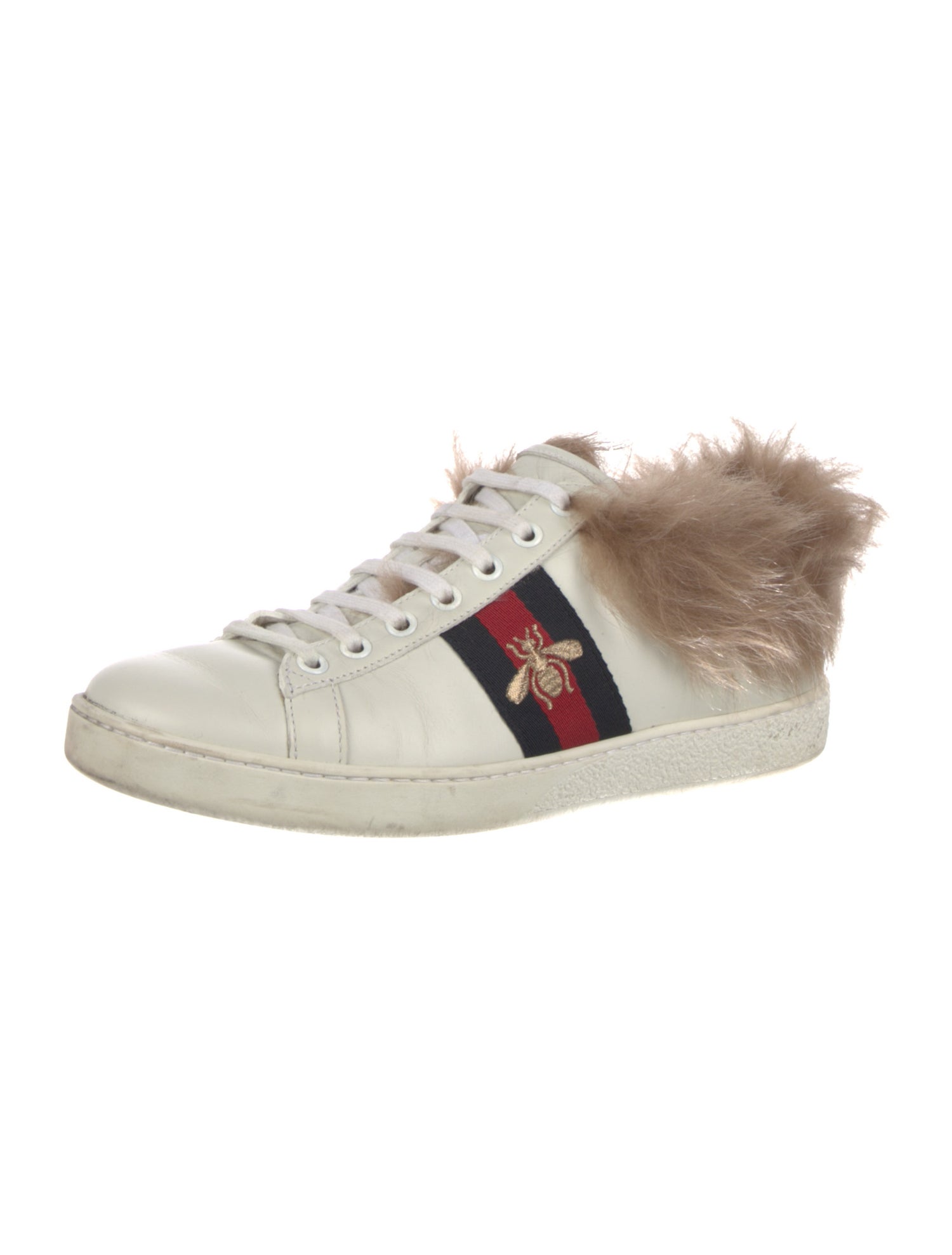 Gucci Sylvie Web Accent Leather Sneakers