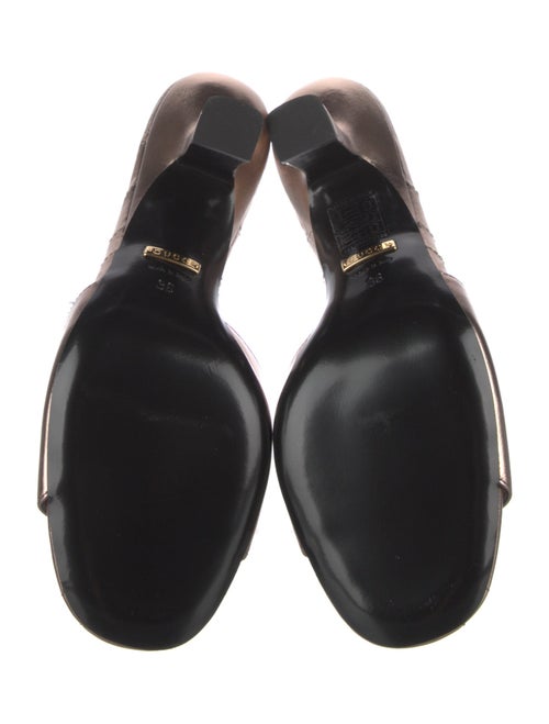 Gucci Double G Logo Leather Slides