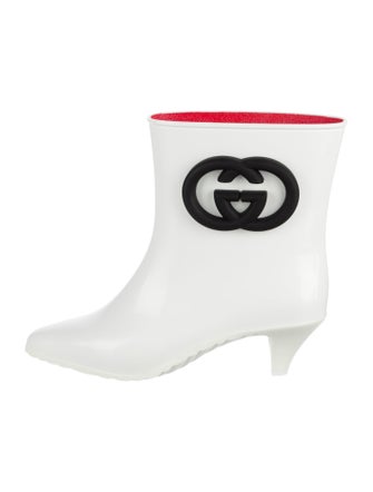 Gucci Interlocking G Logo Rubber Rain Boots