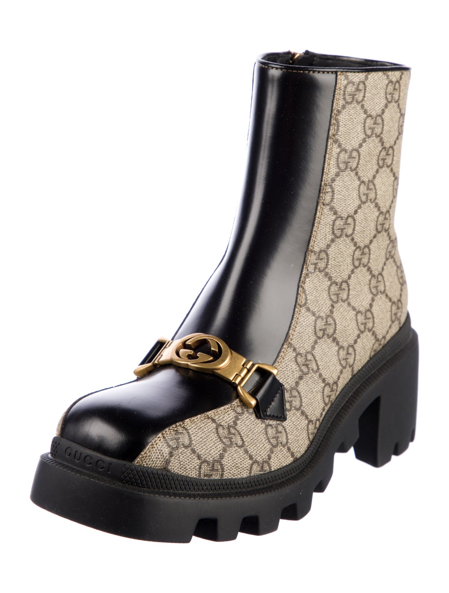 Gucci GG Supreme Horsebit GG Supreme Combat Boots