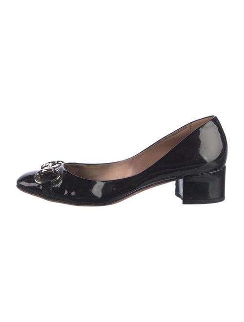 Gucci Horsebit Accent Patent Leather Pumps