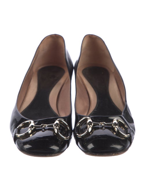 Gucci Horsebit Accent Patent Leather Pumps