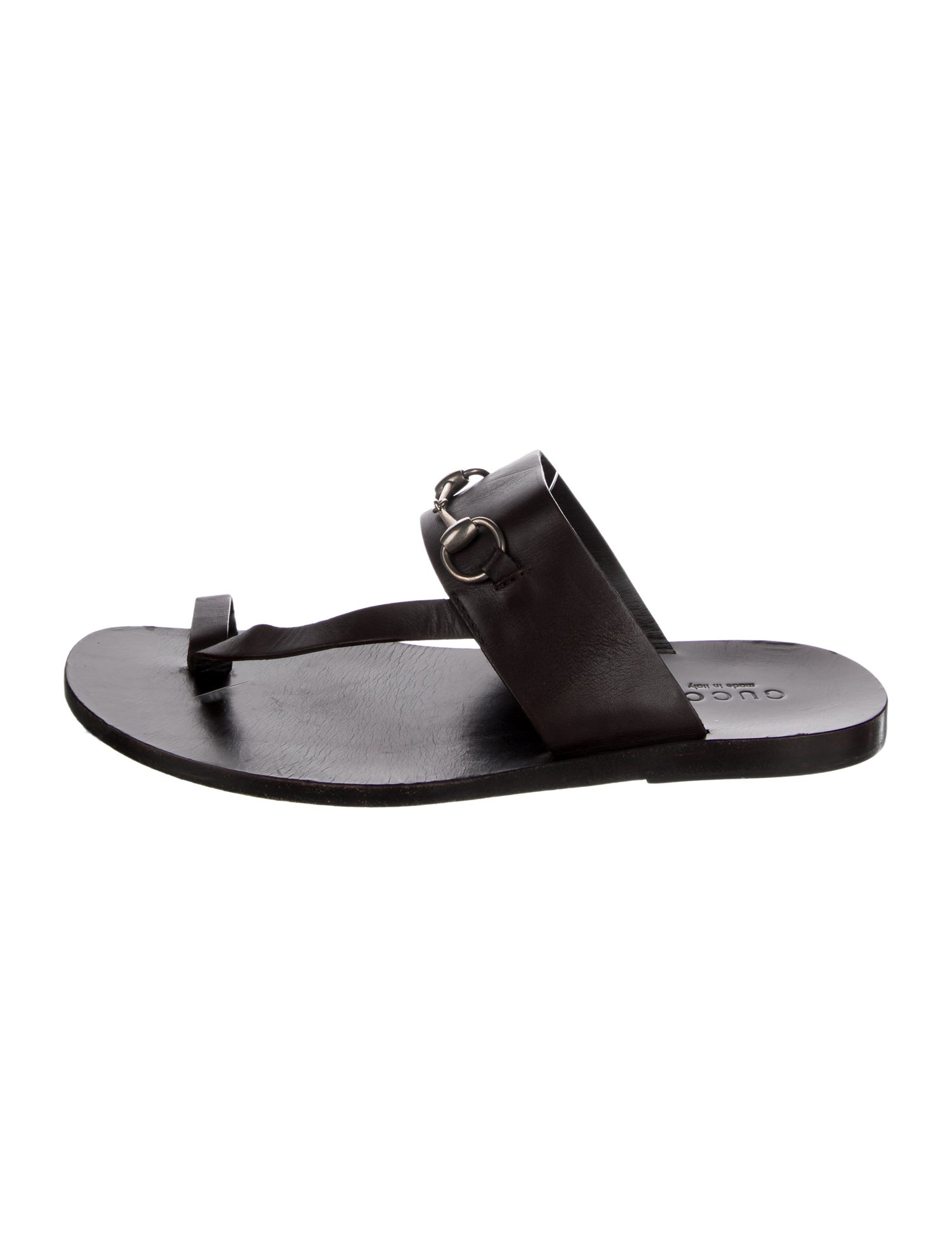 Gucci Horsebit Accent Leather Sandals