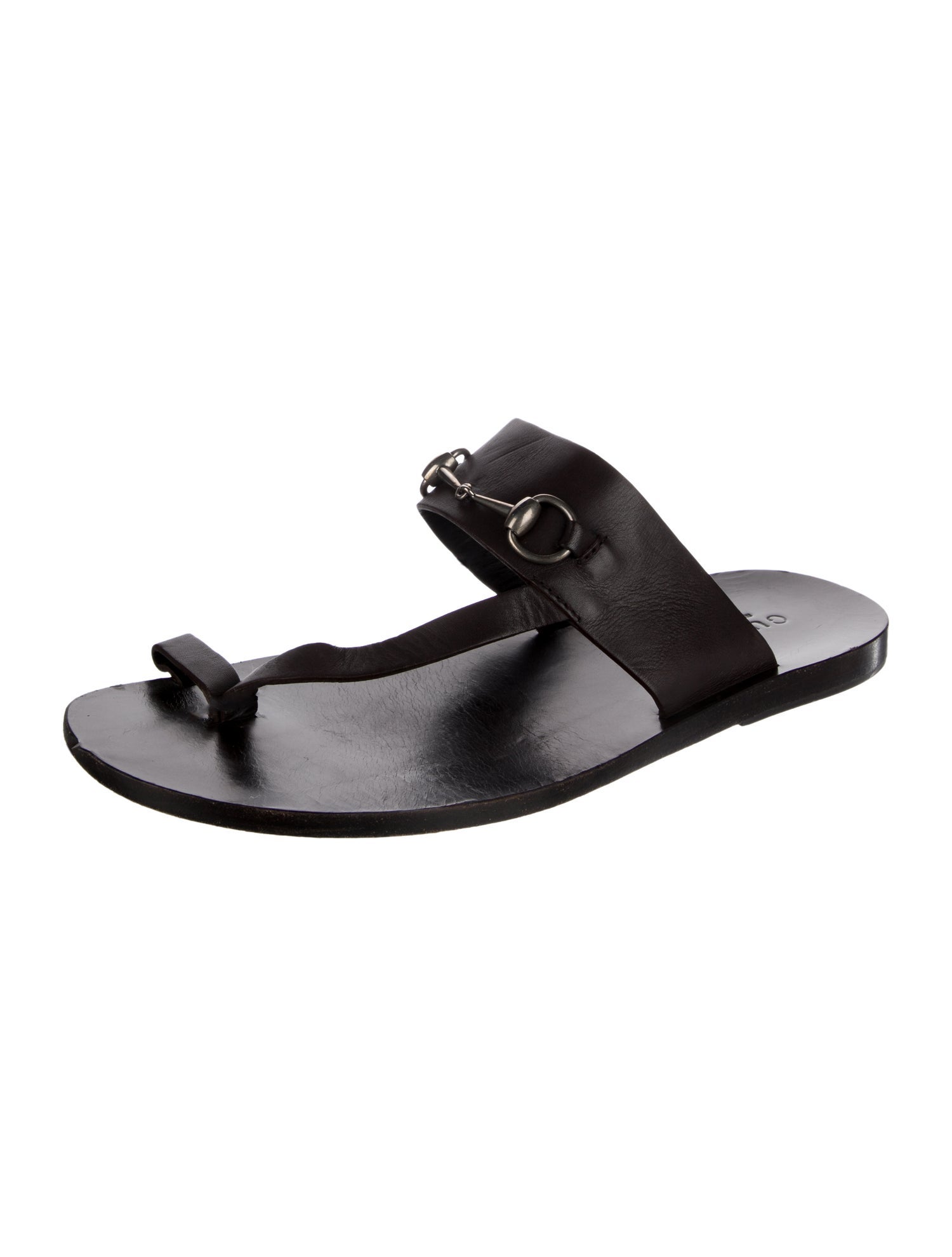 Gucci Horsebit Accent Leather Sandals