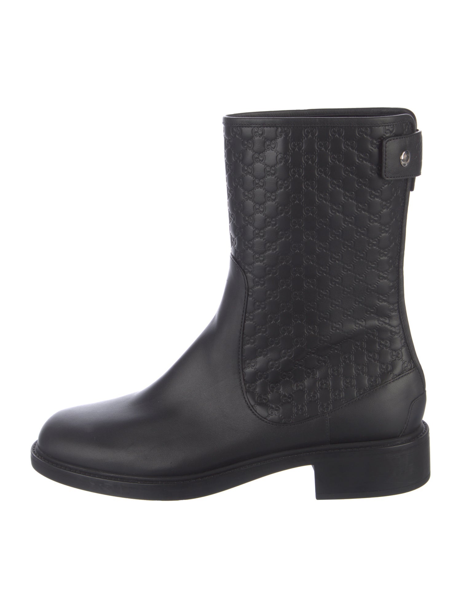 Gucci Microguccissima Pattern Leather Moto Boots