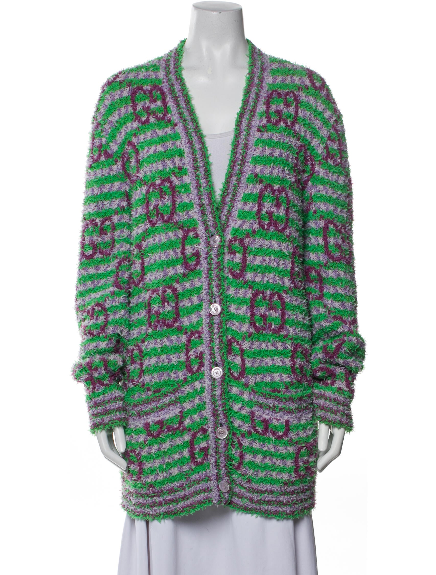 Gucci Striped V-Neck Sweater