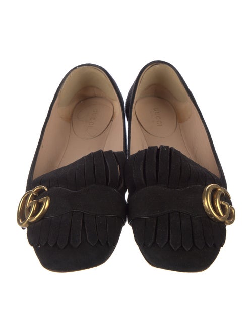 Gucci Marmont Fringe Double G Logo Flats