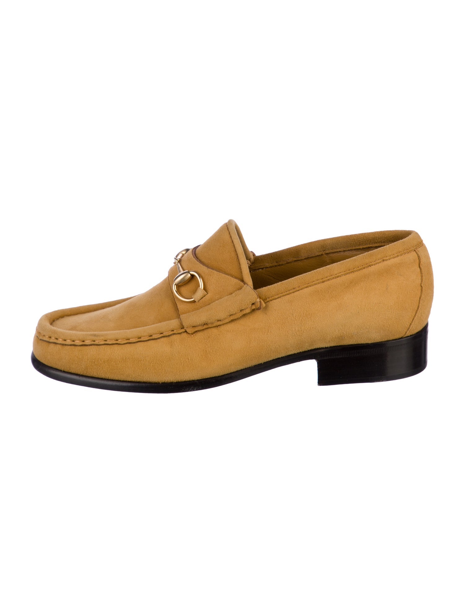 Gucci 1955 Horsebit Accent Suede Dress Loafers