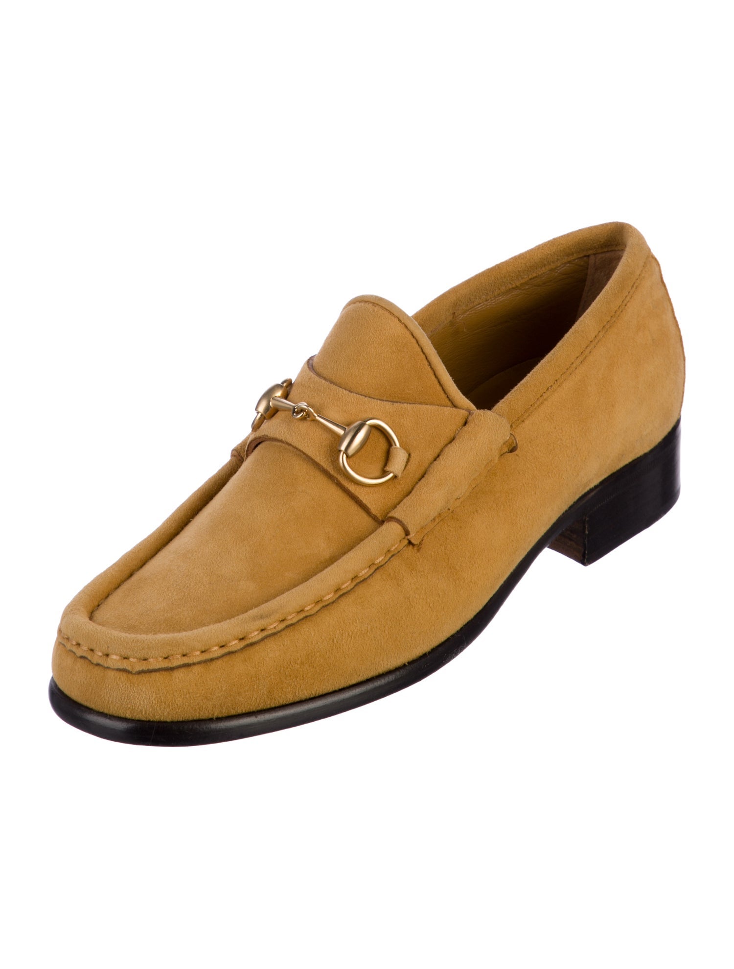 Gucci 1955 Horsebit Accent Suede Dress Loafers