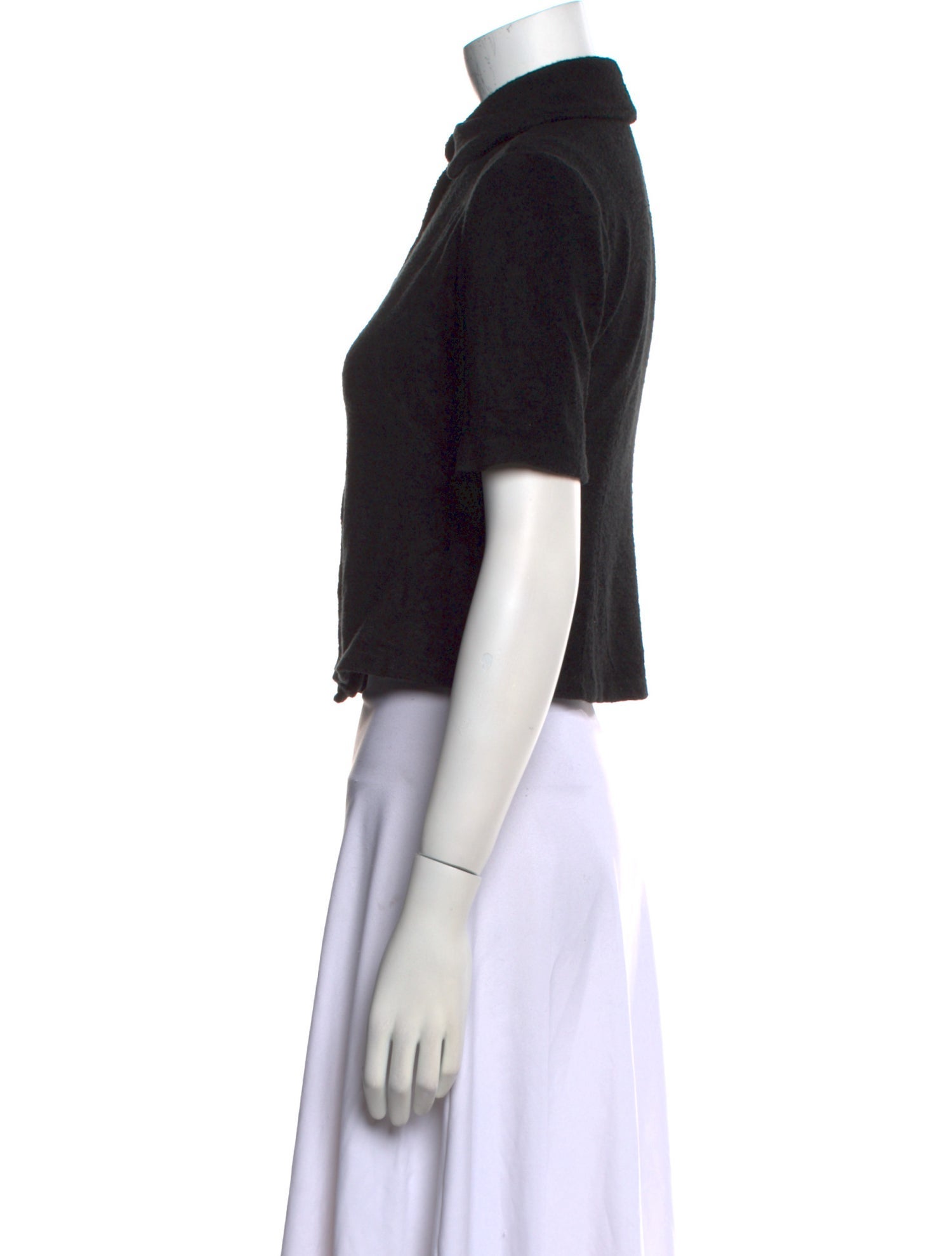 Gucci Mock Neck Short Sleeve Crop Top