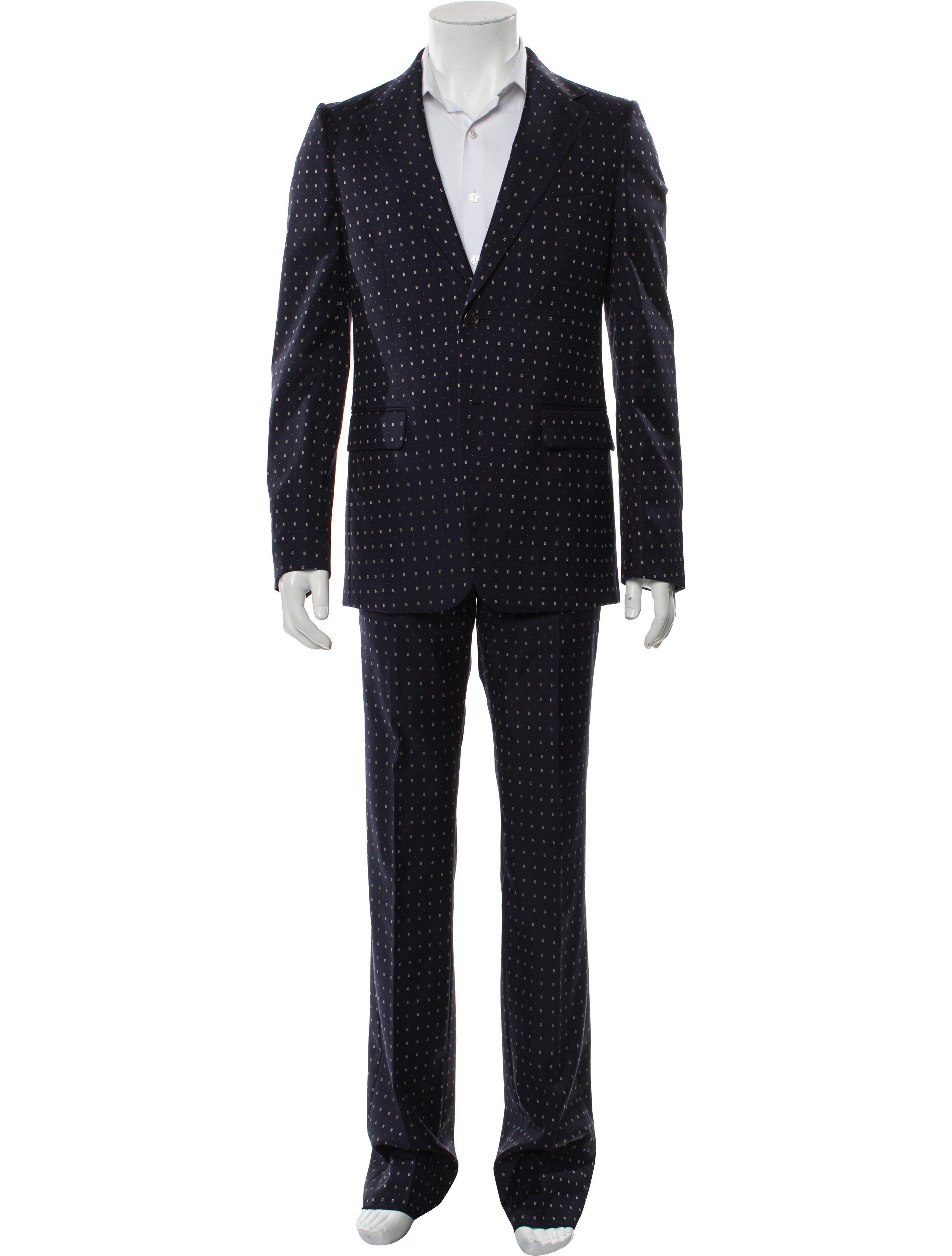 Gucci Wool Printed Two-Piece Suit
