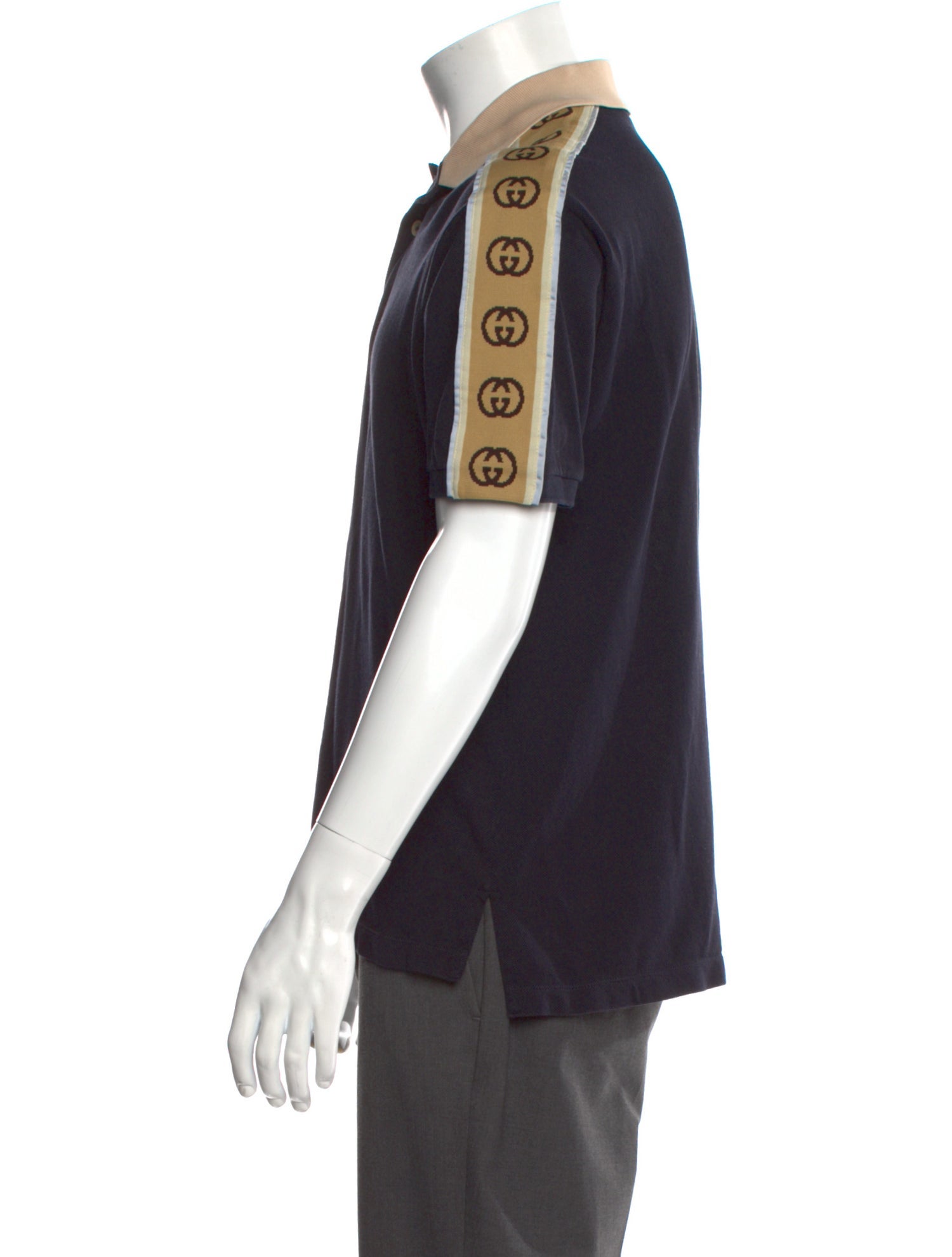 Gucci Interlocking G Logo Collar Polo Shirt