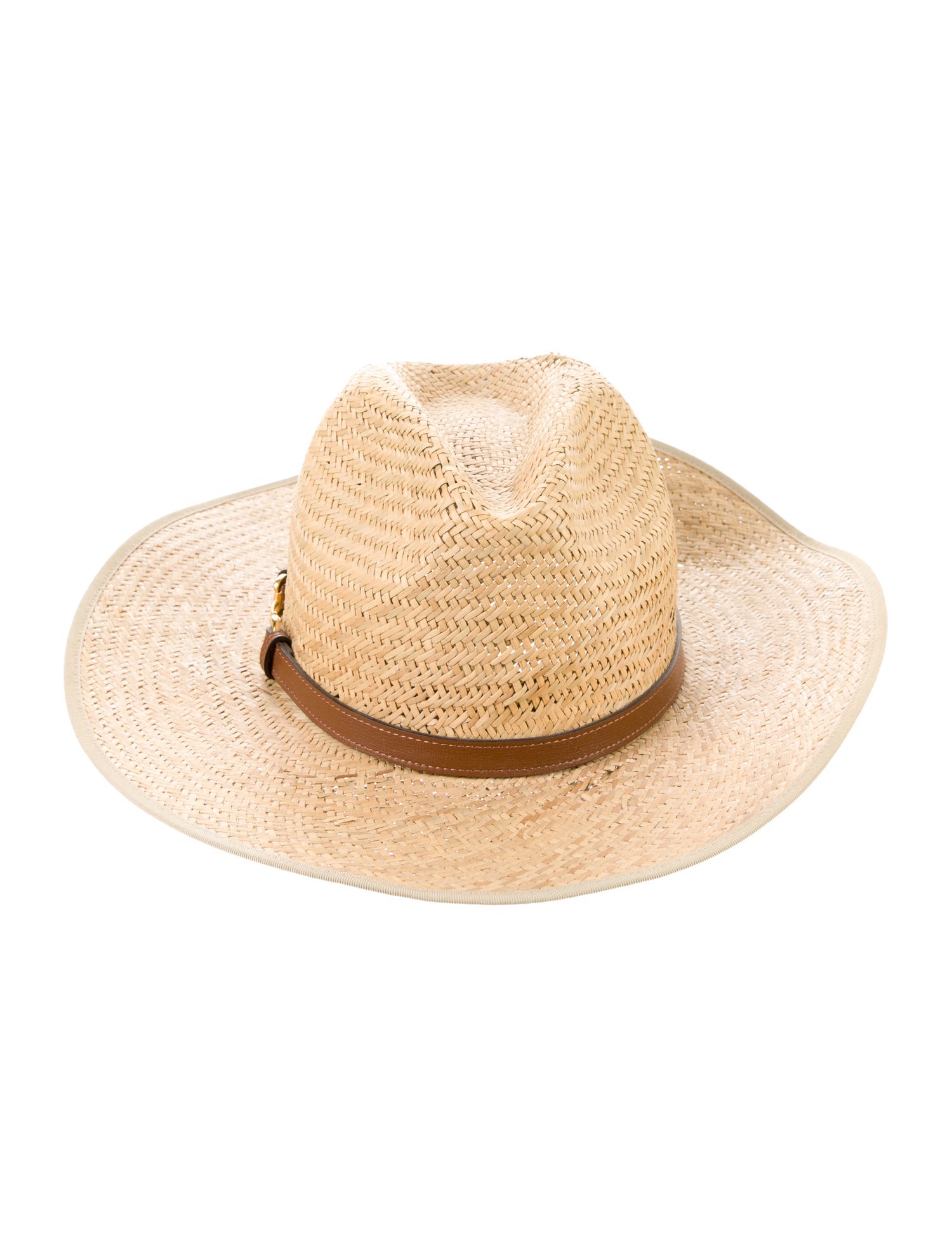 Gucci Straw Woven Wide Brim Sun Hat