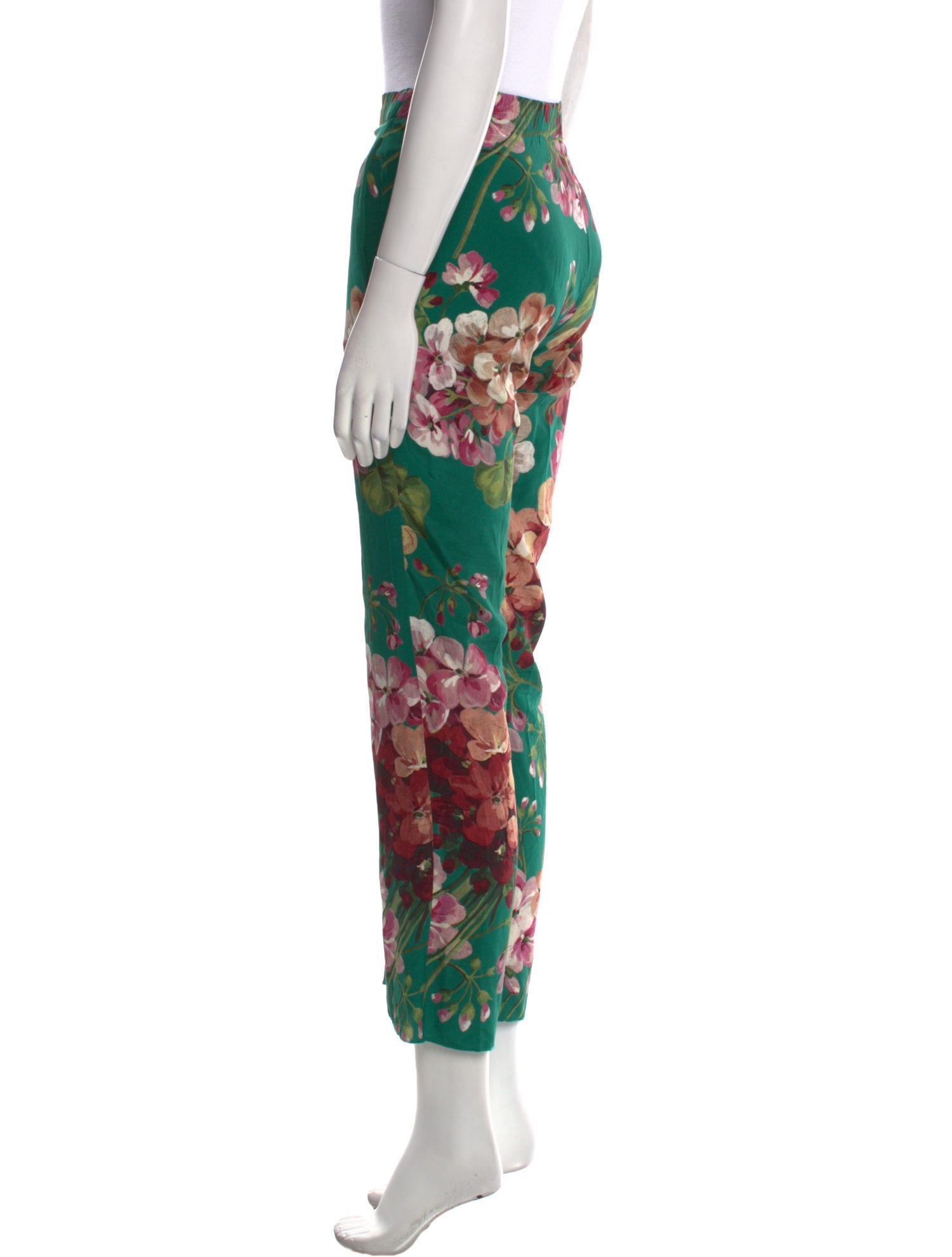 Gucci Floral Print Straight Leg Pants