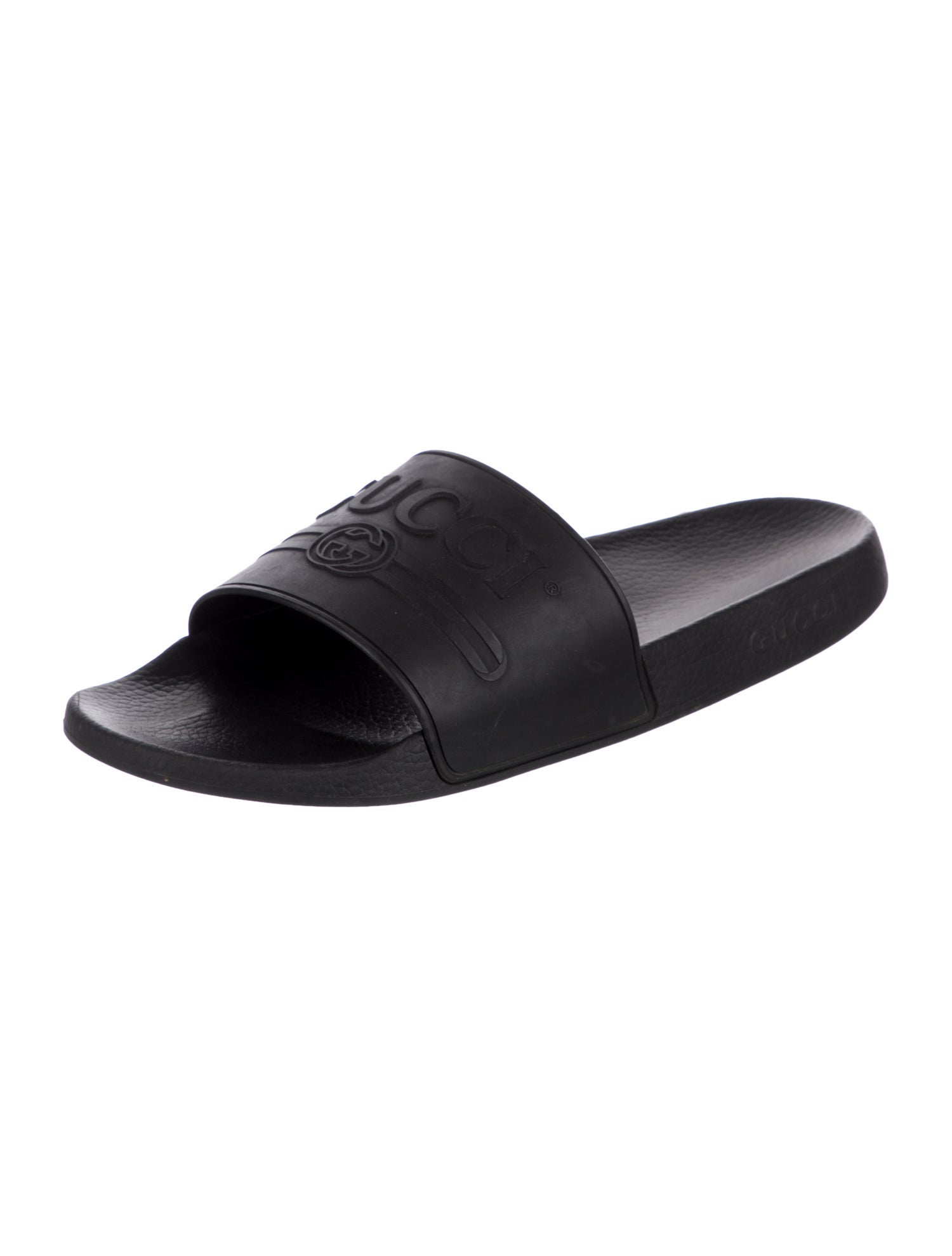 Gucci Interlocking G Logo Rubber Slides