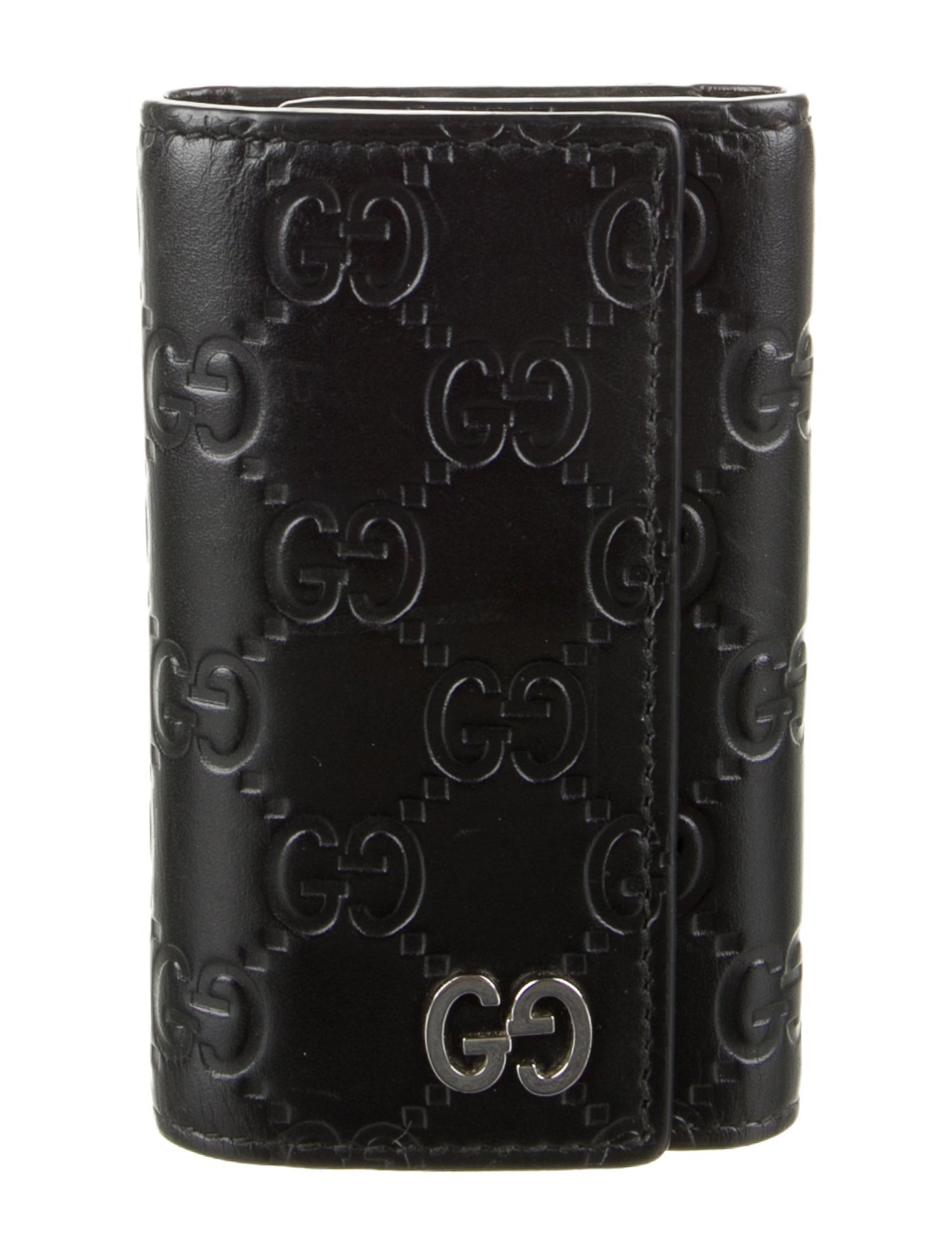 Gucci Leather G Logo Compact Keychain